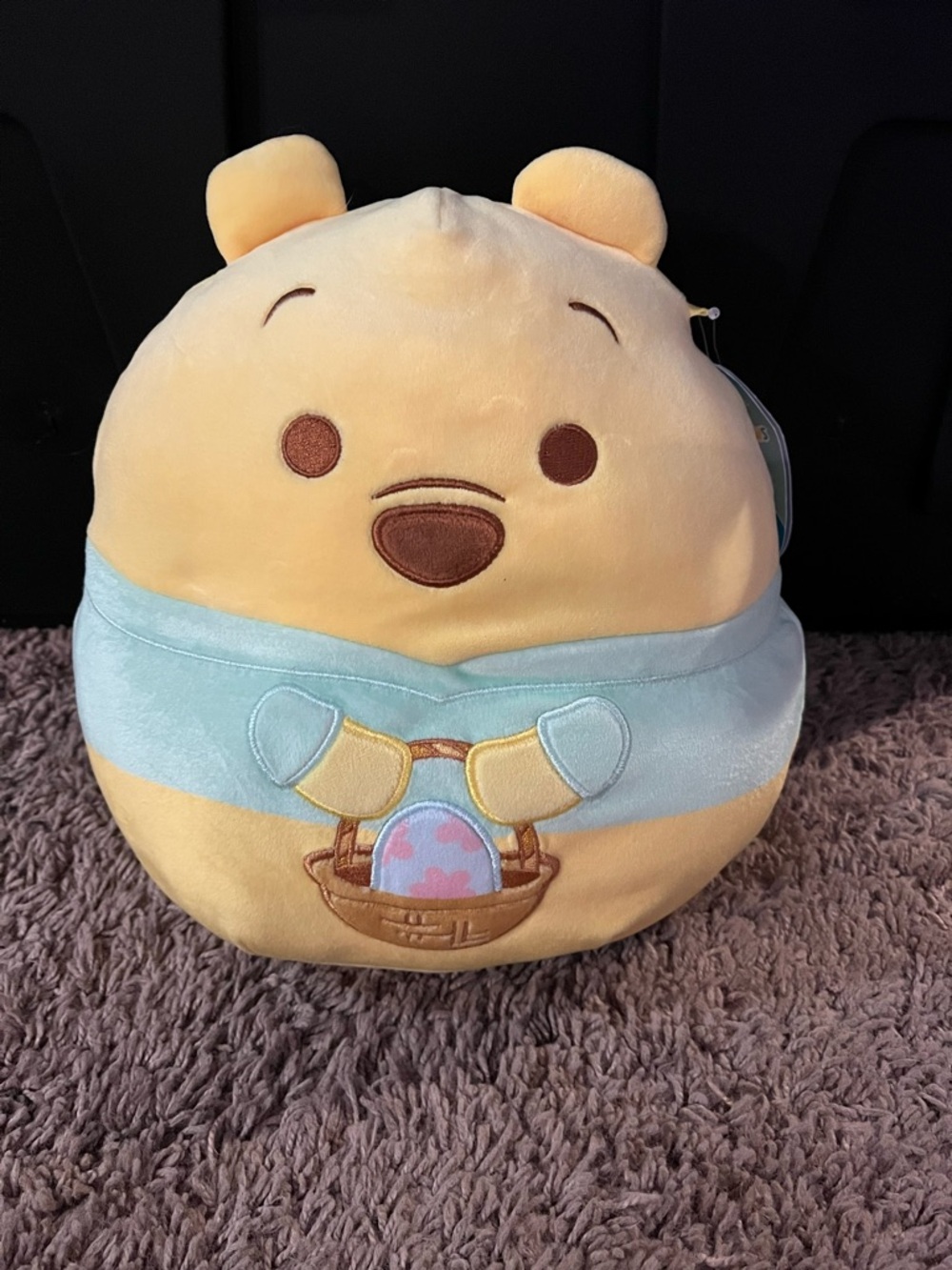 Squishmallows Yellow Bear with Light Blue Outfit